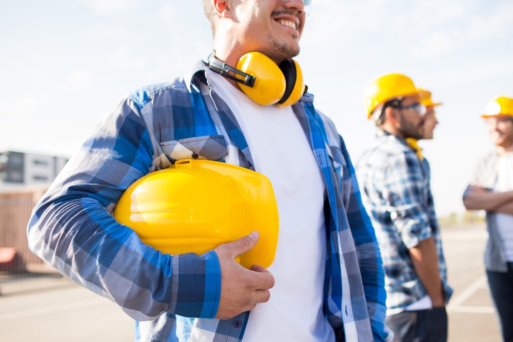 Building,,Protective,Gear,And,People,Concept,-,Close,Up,Of